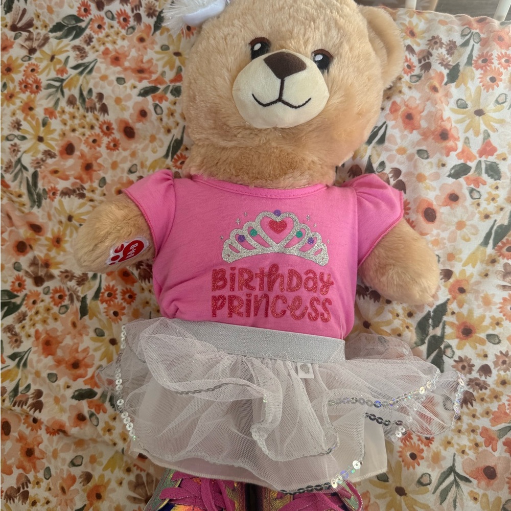 Birthday Princess Teddy Bear with Pink Outfit